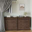 Table de chevet à 3 tiroirs, table de bout cannelée en bois avec rangement pour chambre à coucher, salon, noyer