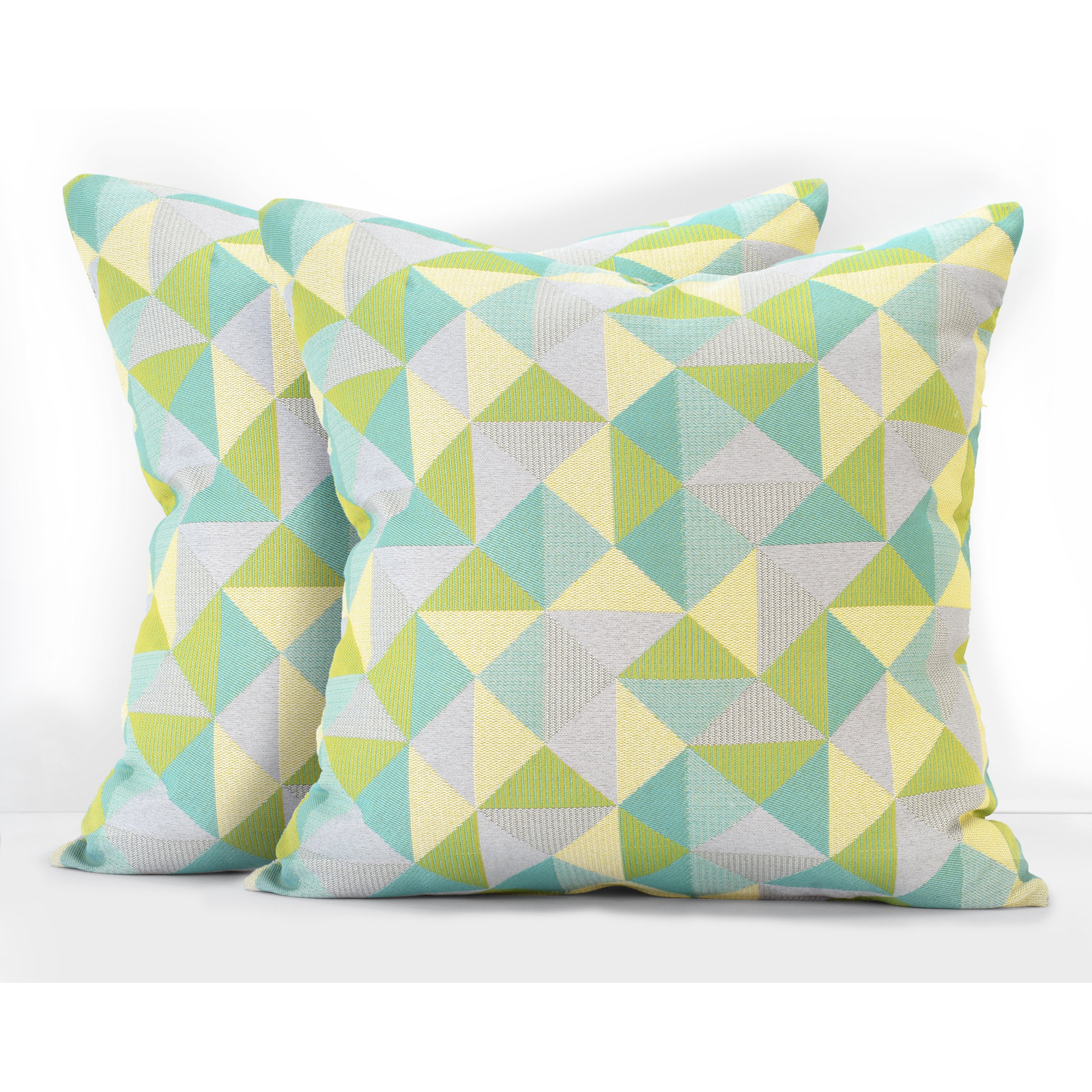 Pacifica Geometric Indoor/Outdoor Throw Pillow, Ruskin Lagoon, 24" x 24"