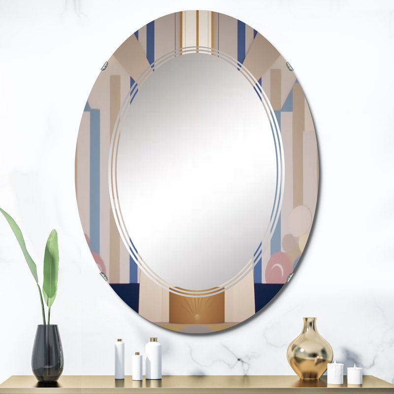 Ingred - Miroir mural moderne ovale, 36 po x 24 po