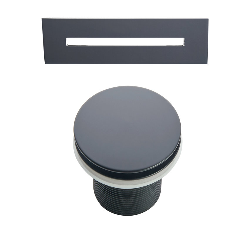 Vincent 70.62'' x 33.25'' Soaking Acrylic Bathtub, Matte Black