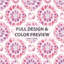 Ensemble de literie à motif abstrait 3 pièces - Ensemble de housse de couette moderne bohème rose et mauve-124208861