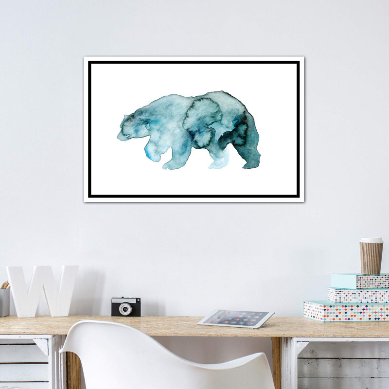 Art ezra, Toile blanche encadrée, H 40 po x l 26 po x P 1,5 po