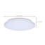 LED Cloud Fixture with Sensor 25 Watts 27K/30K/35K/40K/50K CCT Selectable Round Shape White Finish 120 Volt-815151160