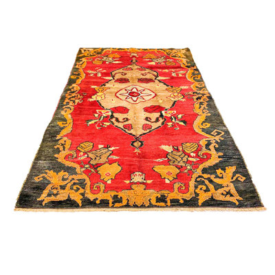 5x8 Red and Brown Turkish Traditional Rug