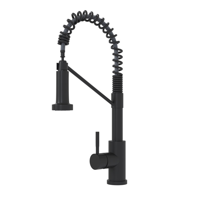 19" Single Handle Kitchen Faucet In Matte Black - Stainless Steel 304 For A Home Bathroom Handle, Long-Term Use, Matte Black