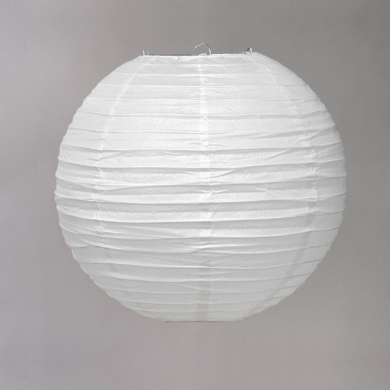 Lanterne en papier, Blanc, H 10 po x l 10 po x P 10 po