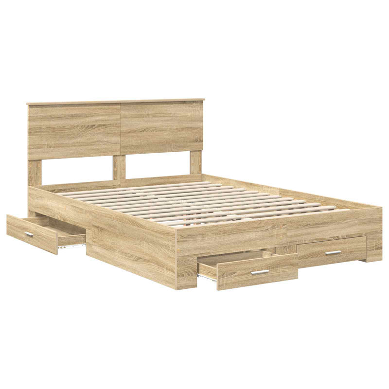 Bed, Sonoma Oak, 150 x 200cm