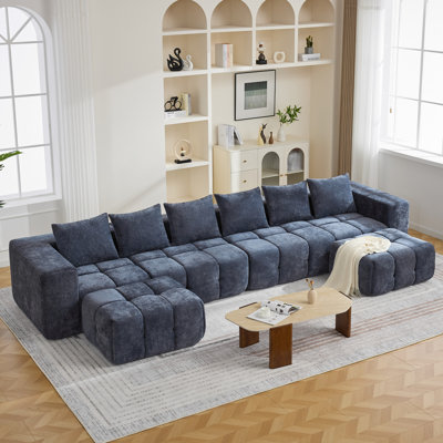 Ensemble de canapé modulaire avec repose-pieds, canapé modulaire sans cadre