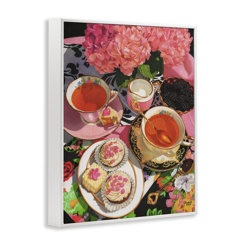 Art d'hortensia rose par Mardell Schuster, Estampe numérique encadrée blanc bord de mer, H 20 po x l 16 po