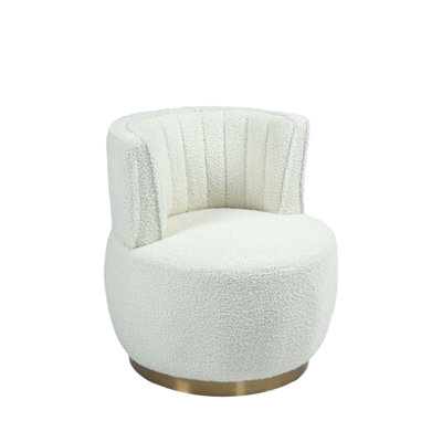 Alphonsine Upholstered Swivel Barrel Chair
