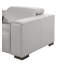 Canapé modulaire en U en cuir véritable 4 pièces gris clair avec 2 fauteuils inclinables électriques et appuis-tête réglables-133067163