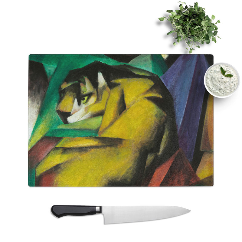 The Tiger by Franz Marc Chopping Board, 28.5cm W x 39cm L