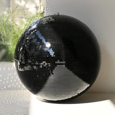 Yescom 24" Large Disco Ball Mirror Big Hanging Glass Decor for 70s 80s Party Events Wedding DJ Dance Club Stage Lighting Black