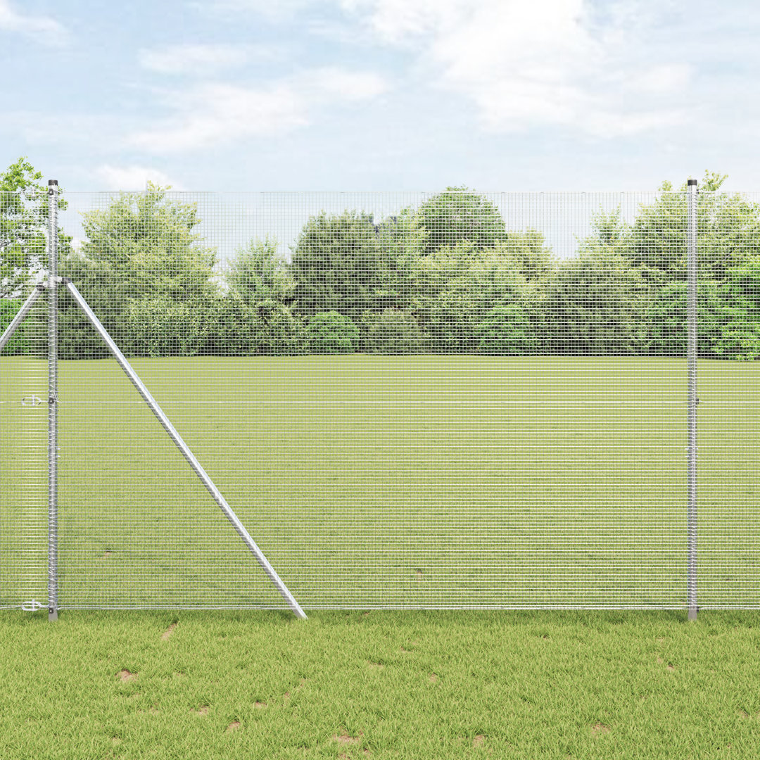 Welded Wire Fence With 7 Flanged Posts Steel