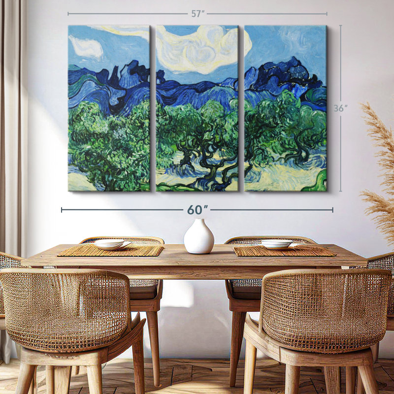 «The Olive Trees» sur, H 36 po x l 57 po