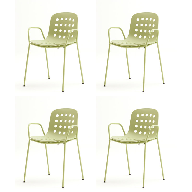 Holi Perforated Armchair, Olive Gray