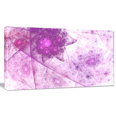 « light purple rotatif polyèdre », impression sur toile tendue