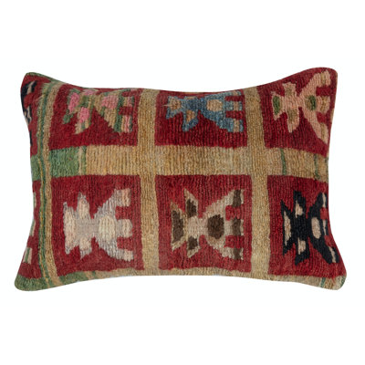 Housse de coussin en laine nouée à la main 20 po x 28 po. Coussin Rustic Cadeau pour la maison. Coussin décoratif