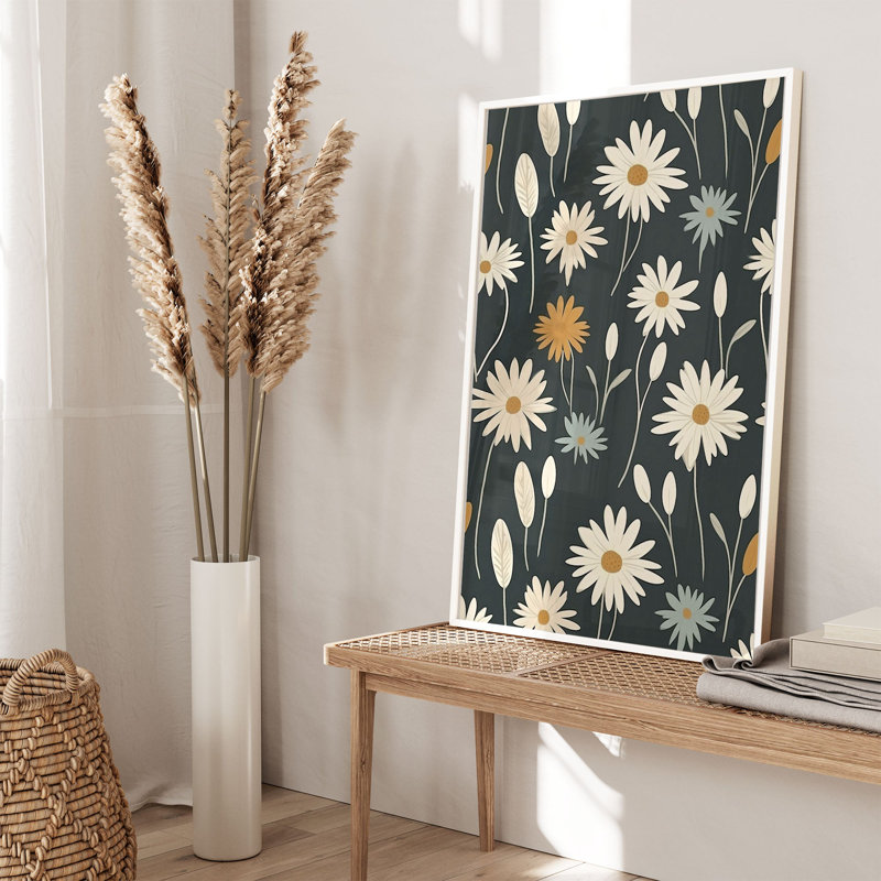 Motif floral de marguerites florales, H 36 po x l 24 po