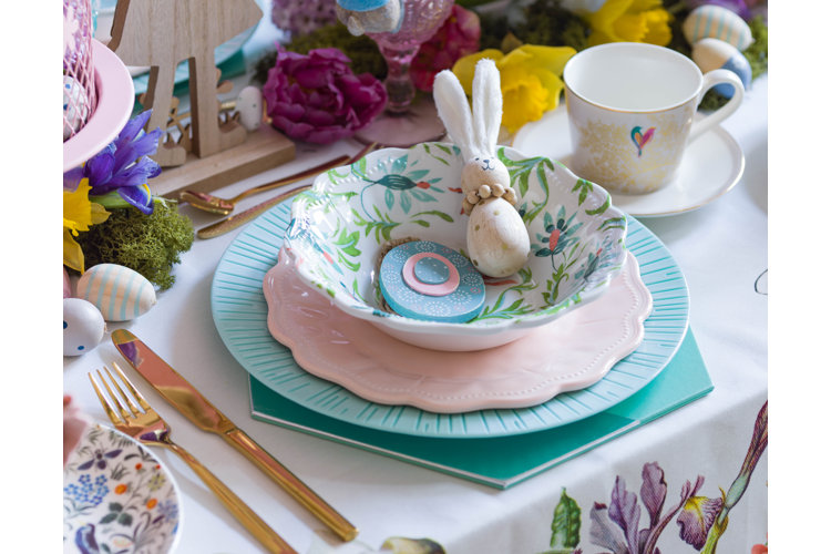 the purple stylist easter tea party decor