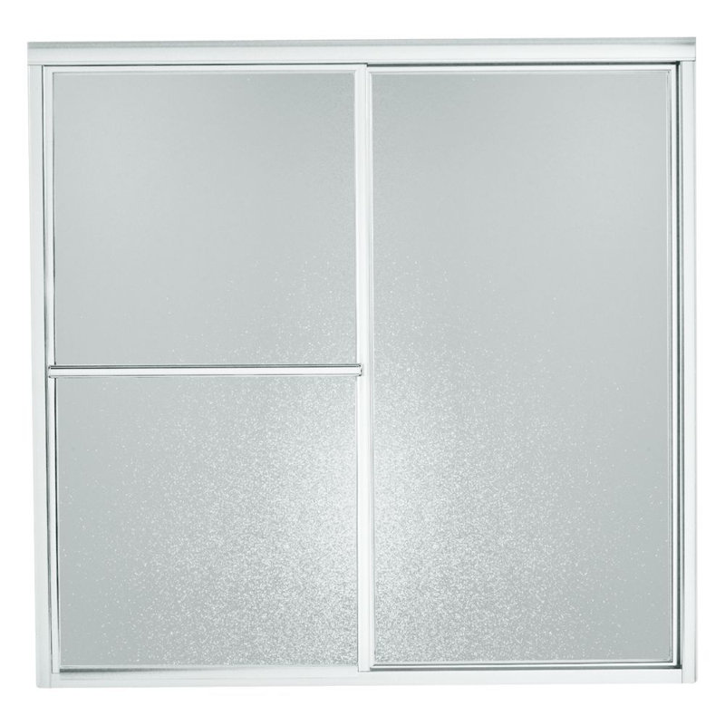 Deluxe 56.25" x 55.25" Bypass Bath Door Left to Right Open
