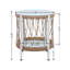Table d'appoint d'extérieur 17,32 po Bohemian Garden - Corde tissée à la main avec structure en acier thermolaqué (table incluse seulement)
