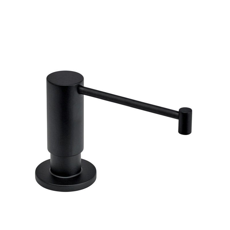 Contemporary Soap/Lotion Dispenser - Extended Spout, Matte Black