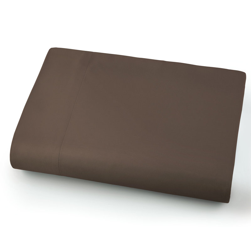 Southshore Fine Linens Vilano Oversized Flat Sheet in Vilano Brown, 110 GSM Double-Brushed Microfiber King Flat Sheet, 132 x 110 Inches, Wrinkle Free and Fade Resistant