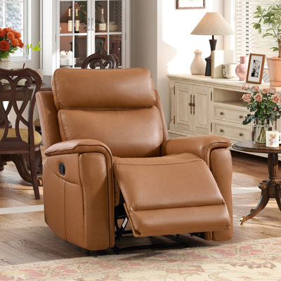 37.4" W Faux Leather Manual Recliner