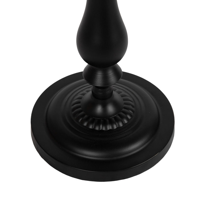 Table de bout en bois et métal, Noir, Black