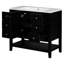 Meuble-lavabo 36 po avec lavabo et porte, armoire de rangement en céramique-1699661594