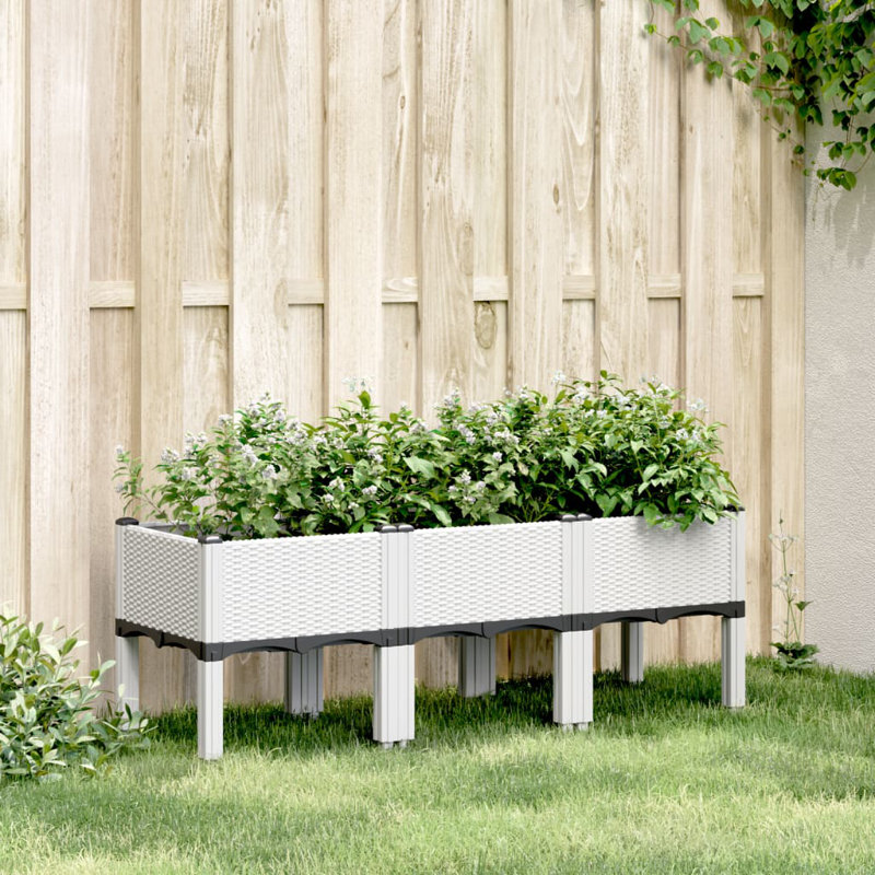 Aizzaddin Planter Box, White