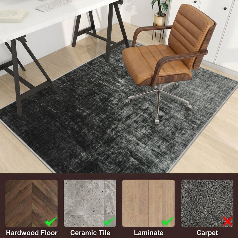 Protecteur de plancher de tapis de chaise et rehausseur de style pour les espaces de bureau à domicile ou de salle à manger