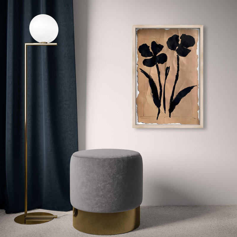 Oliver Gal Artistry in Bloom I Abstract Floral - Luxury Shadowbox Framed Wall Art, 32" H x 22" W, Cream