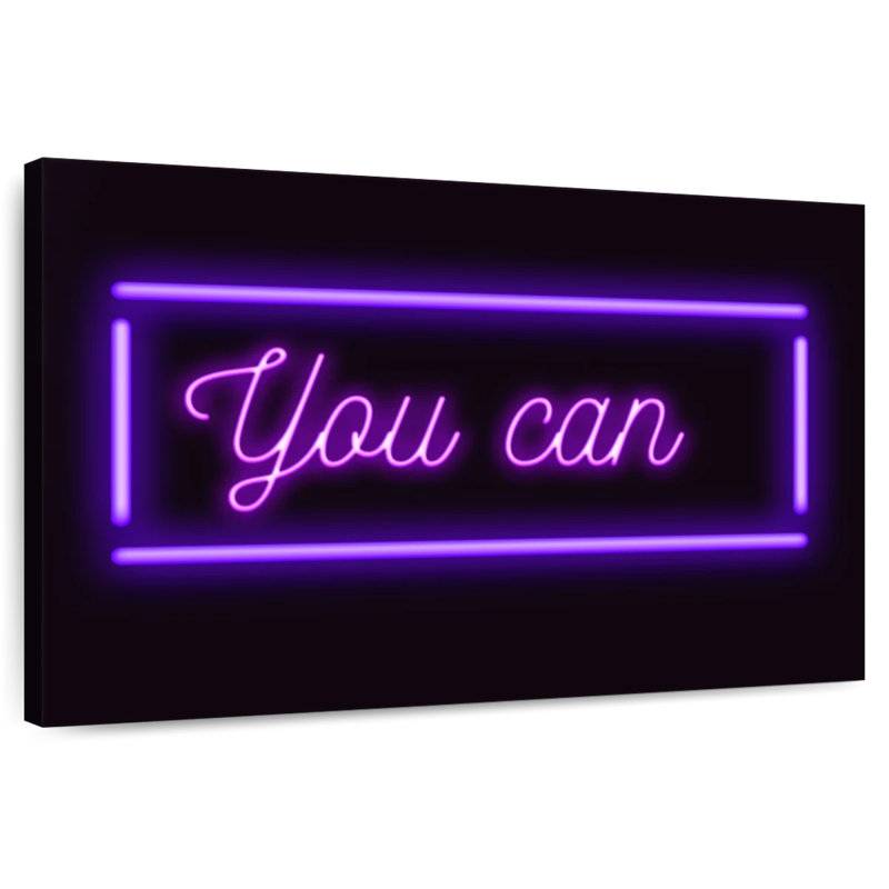 Enseigne néon You Can, H 8 po x l 12 po