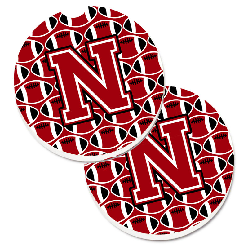 Sous-verre de football, N, Grenat / or