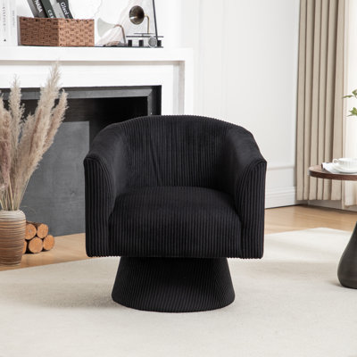 Chynna Velvet Swivel Barrel Chair