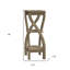Table de bout carrée en bois taupe profond 32 po avec deux tablettes Gracie Mills