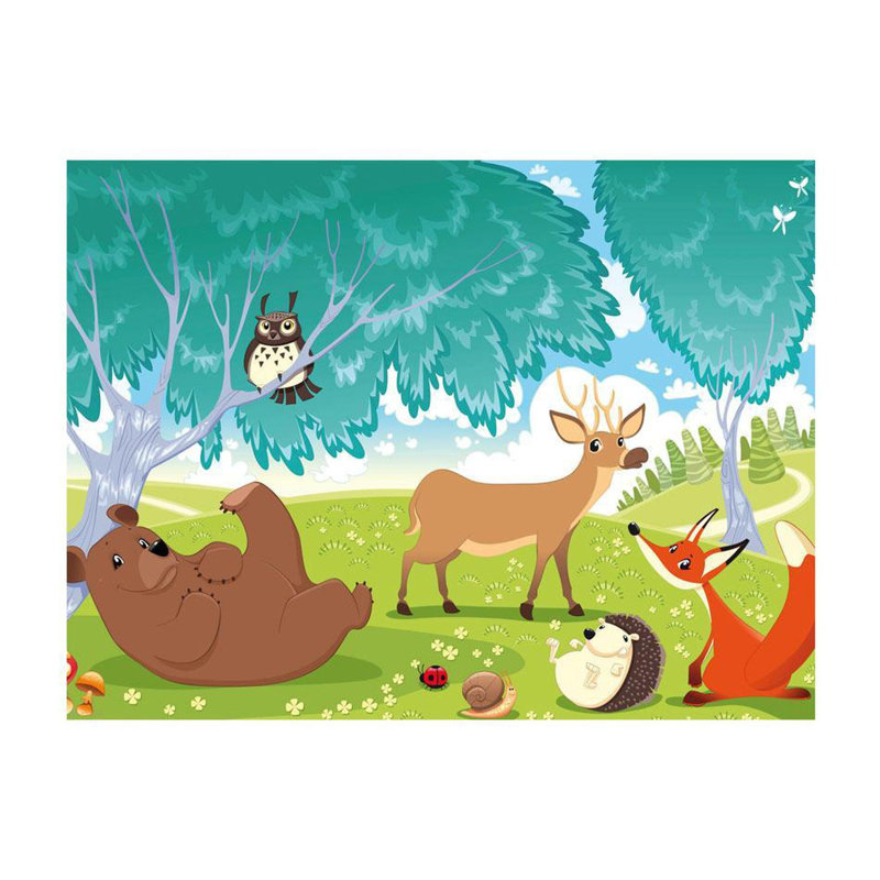 Murale en bois Rummond The Animals of Farthing, L 121 po x l 157 po