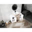 Meuble-lavabo moderne de 48 pouces, lavabo en céramique, 2 compartiments de rangement, porte, meuble-lavabo autoportant blanc brillant avec lavabo et 2-1440835237-1440835238