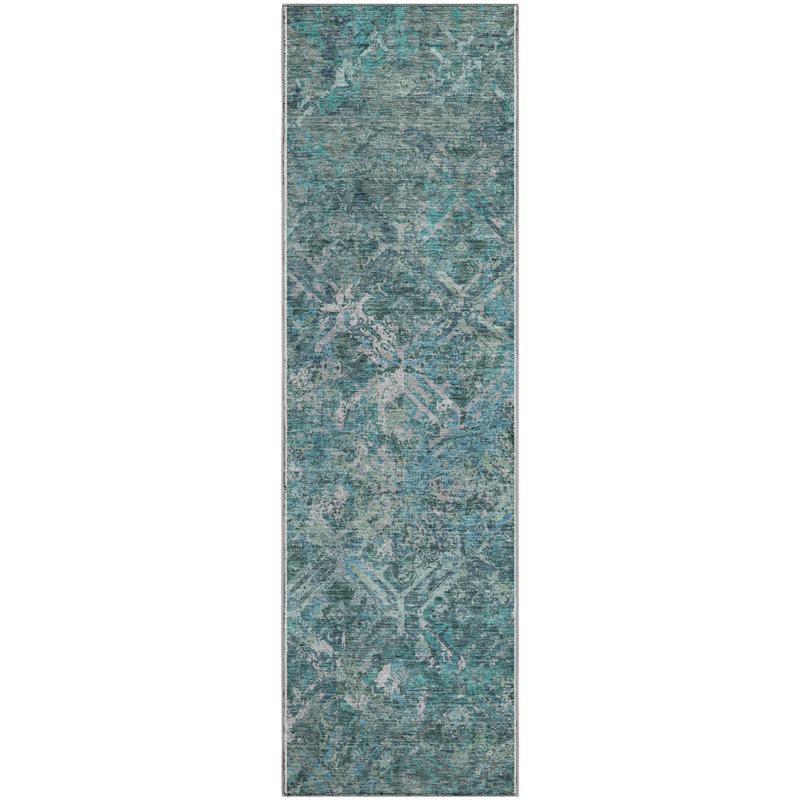 Tapis sauge de qualité supérieure Prisco, Tapis de couloir 2 pi 3 po x 7 pi 6 po