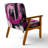 Velvet Upholstered Accent Chair, Modern Jitsuo Armchair - Jitsuo-607421136-728471375