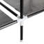 Portant 67 po pour garde-robe portatif 12 tablettes 4 poches latérales noir
