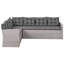8 Seater Garden Corner Sofa with Bench Grey VITERBO