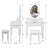 4-Drawer Vanity Desk Set With LED Mirror & Cushioned Stool-885144131