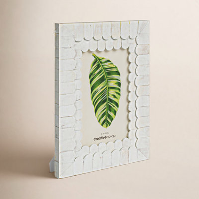 Langham White Bone Embossed Picture Frame