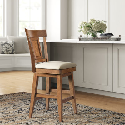 Fortville Swivel Upholstered Counter Stool