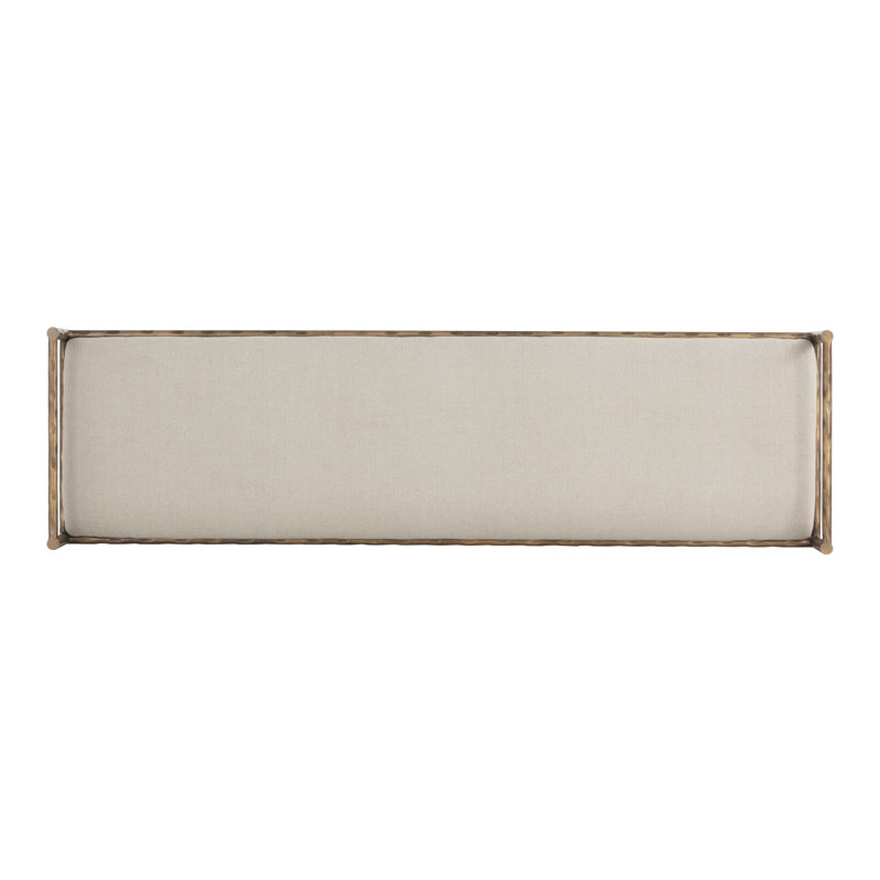 ESAI Upholstered Bench, Taupe