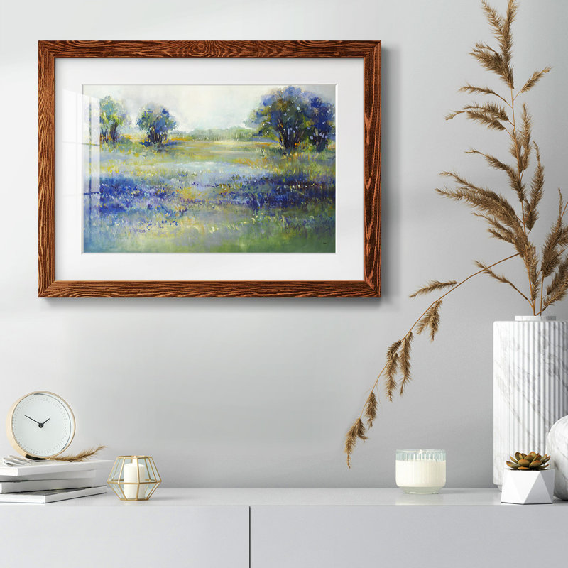 " Wildflower View " Painting Print, 26" H x 38" W x 1.5" D, Maple