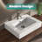 Integrated solid surface basin WITHOUT drain & faucet, glossy white color